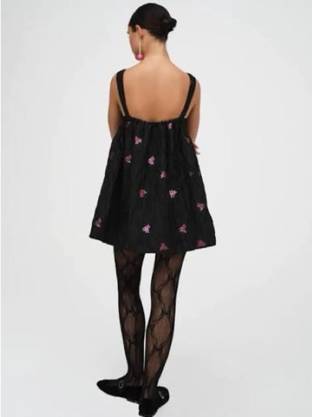 NWT For Love And Lemons Sachi Black Mini Dress - Picture 2 of 6